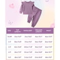 thumbnail image 5 of GYRATEDREAM Toddler Girls 2 Piece Outfits Ruffle Long Sleeve Pullover Sweatshirts and Sweatpants Fall Clothing Sets, 5 of 6
