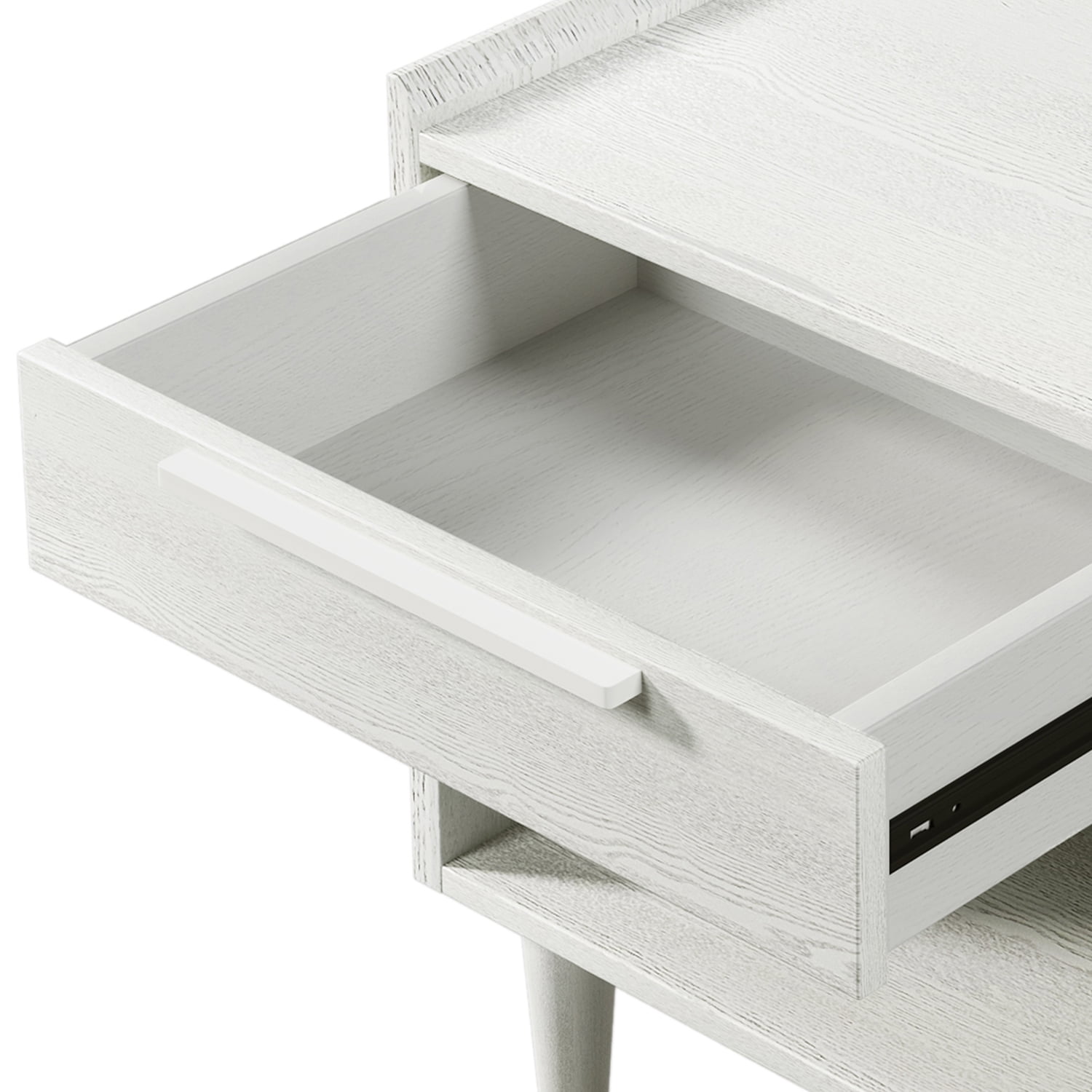 Kadyn Nightstand Side Table, Modern End Table with One-Drawer and Solid Wood Legs, Solid Wood Nightstand for Bedroom, White Kadyn Nightstand Side Table, Modern End Table with One-Drawer and Solid Wood Legs, Solid Wood Nightstand for Bedroom, White