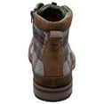 thumbnail image 2 of STACY ADAMS Mens Brown Mixed Media Pull Tab Cushioned Lace Octavius Round Toe Block Heel Zip-Up Chukka Boots 11.5 M, 2 of 4