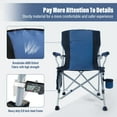 thumbnail image 4 of Honeilife Folding Camping Chair Adult Support 330lbs, Heavy Duty Portable Outdoor Beach Chair, Foldable Lightweight Lawn Chair with Cup Holder&Carry Bag for Fishing Outside Sports Picnic, Blue, 4 of 7