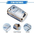 thumbnail image 4 of Unique Bargains 3 Buttons Remote Key Fob Case Cover Compatible for Volkswagen Golf 7 Polo TPU Blue Remote Key Protector, 4 of 6