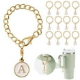 thumbnail image 2 of Trayknick Metal Cup Charm Cup Hanging Charm Tumbler Hanging Charm Metal Link Chain Fashion Letter Oil-dripping Water Cup Mug Handle Identification Decoration, 2 of 8