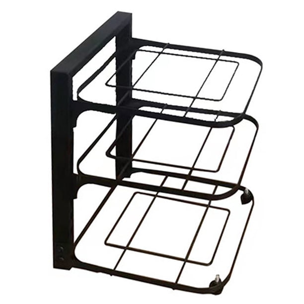 Organizador de ollas de cocina, estante de almacenamiento de cocina, estante de almacenamiento de acero al carbono, estante organizador de ollas de cocina, características líderes en su clase