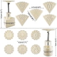 thumbnail image 4 of Molde para pastel de luna, juego de 2 prensas para galletas con forma de flor y triángulo con 11 diseños, utensilios para decorar pasteles para hornear, color blanco Sailing Electrónica, 4 of 5