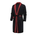 thumbnail image 4 of Baqcunre shirts for women Men's Winter Lengthened Plush Shawl Bathrobe Home Clothes Long Sleeved Robe Coat Red,4XL, 4 of 7