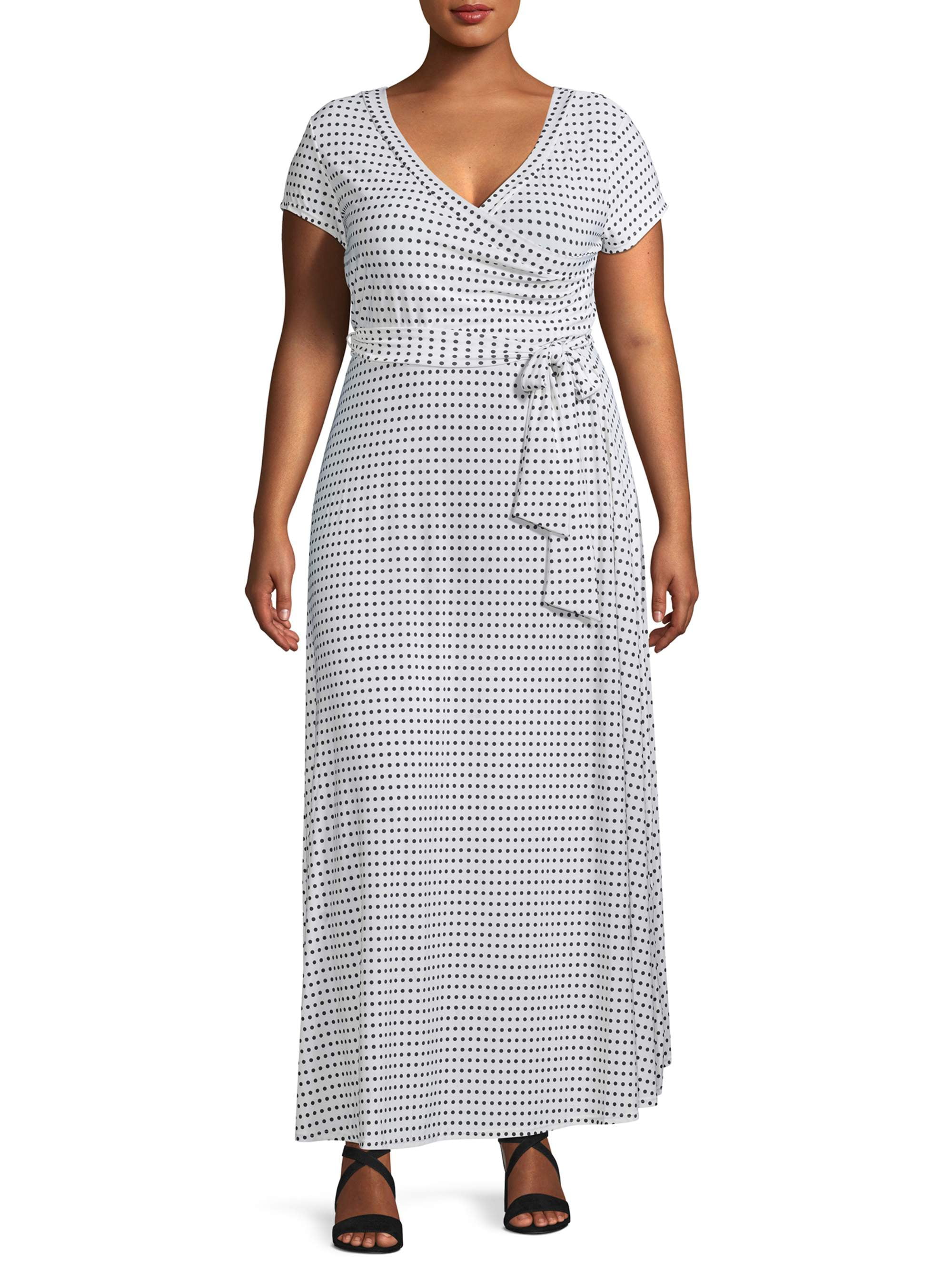 plus size maxi wrap dress