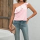 thumbnail image 4 of Camisa De Punto Superior Mujeres Cami Top Algodón suelto Sin mangas Sin espalda Ropa de vacaciones (Rosa M) Ygjytge para Mujer Rosa T M, 4 of 6