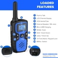 thumbnail image 3 of Walkie Talkies Wishouse M9 recargables de largo alcance, paquete de 4, 3 of 9