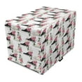thumbnail image 1 of Floral Dog Crate Cover, Fashion Flowers Sneakers as Pots on Plain Background, Easy to Use Pet Kennel Cover Small Dogs Puppies Kittens, 7 Sizes, Multicolor, by Ambesonne, 1 of 6