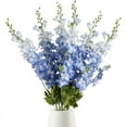 thumbnail image 2 of YeeNanee 6pcs Blue Delphinium Artificial Flowers Long Stem Larkspur for Wedding Centerpieces Floral Arrangements Home Vase Decor, 2 of 9