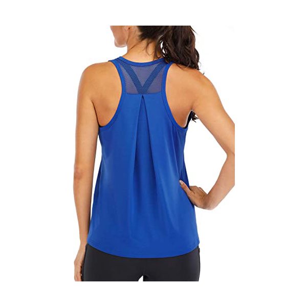 Camisetas de entrenamiento para mujer, camisetas sin mangas de ajuste holgado con espalda cruzada para mujer, camisetas sin mangas de malla sin espalda para correr WD.WDQZL Hogar