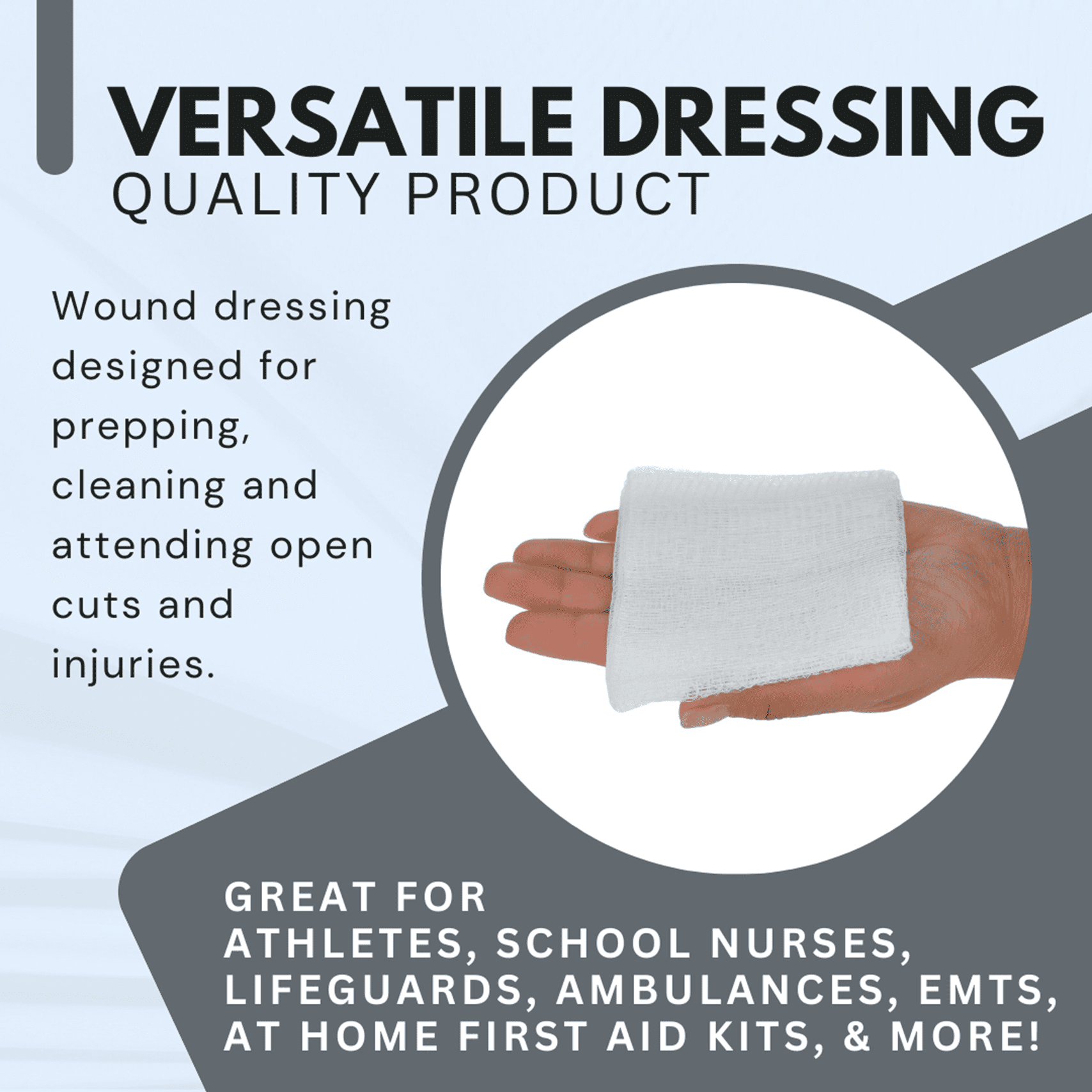 Dealmed 4" x 4" Gauze Sponges, 12-Ply Non-Sterile Woven Gauze Pads for Wound Care, First Aid Kits and Medical Facilities, 200 Count (4 Pack)