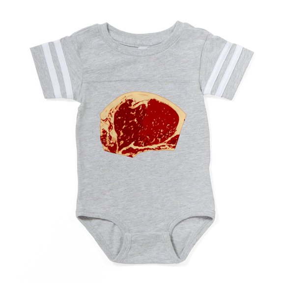 CafePress - Steak Notext - Cute Infant Baby Football Bodysuit