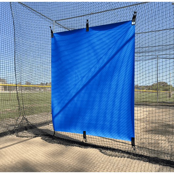5 X 6 - OUTDOOR Batting Cage Backstop (BLUE) - 6 Point Fastener System - Professional Hitting Facility BACKSTOPS
