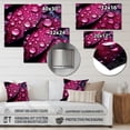 thumbnail image 4 of Designart "Rain-Kissed Red Rose IX" Raindrops Metal Art Living Room, 4 of 5