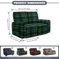 thumbnail image 6 of TSOVTHRID Green Plaid Print Loveseat Sofa Slipcover for 2 Seat Couch Sofa 6-Piece Sofa Cover with Pockets Stretch Furniture Protector for Pets, 6 of 7