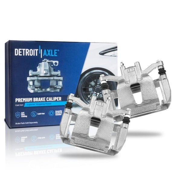Detroit Axle - 2pc Rear Brake Calipers for Ford 2012-2016 F-150 Lobo, Disc Brake Calipers with Brackets 2013 2014 2015 Replacement