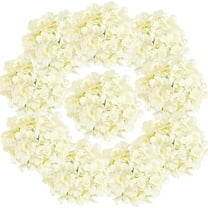 10PCS Hydrangea Artificial Flowers, Faux Champagne Flowers for Wedding Centerpieces, DIY Bouquets, Bridal Shower, Floral Decor Home Decoration with Stems (VASE NOT Included)