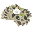 thumbnail image 2 of ZNDUO Placemats, 4 PCS Heat Resistant Stain Resistant Woven PVC Insulation Placemats, Durable Washable Elegant Table Mats for Dining-Leaf Texture Design, 18"x12", 2 of 6
