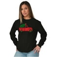 thumbnail image 5 of Christmas Tree Xmas Pick Up Truck Long Sleeve TShirt Men Women Brisco Brands S, 5 of 6