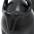 thumbnail image 5 of 13" x 9" Black Porcelain Ceramic Handmade Bull Sculpture, by DecMode, 5 of 9