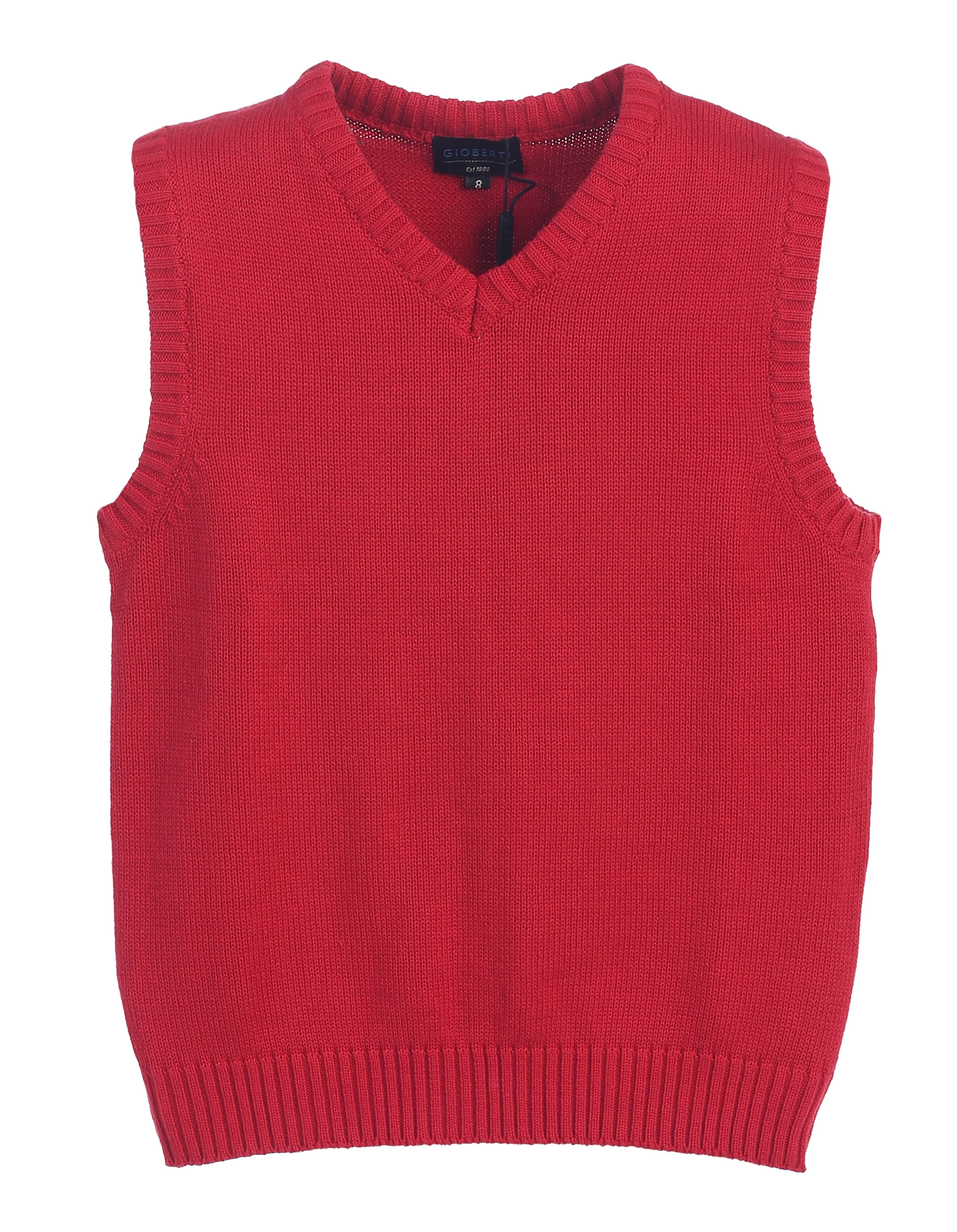 Gioberti Boys V-Neck 100/% Cotton Knitted Pullover Sweater Vest