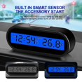 2in1 Car Mini Electronic Clock Time Watch Auto Dashboard Clocks