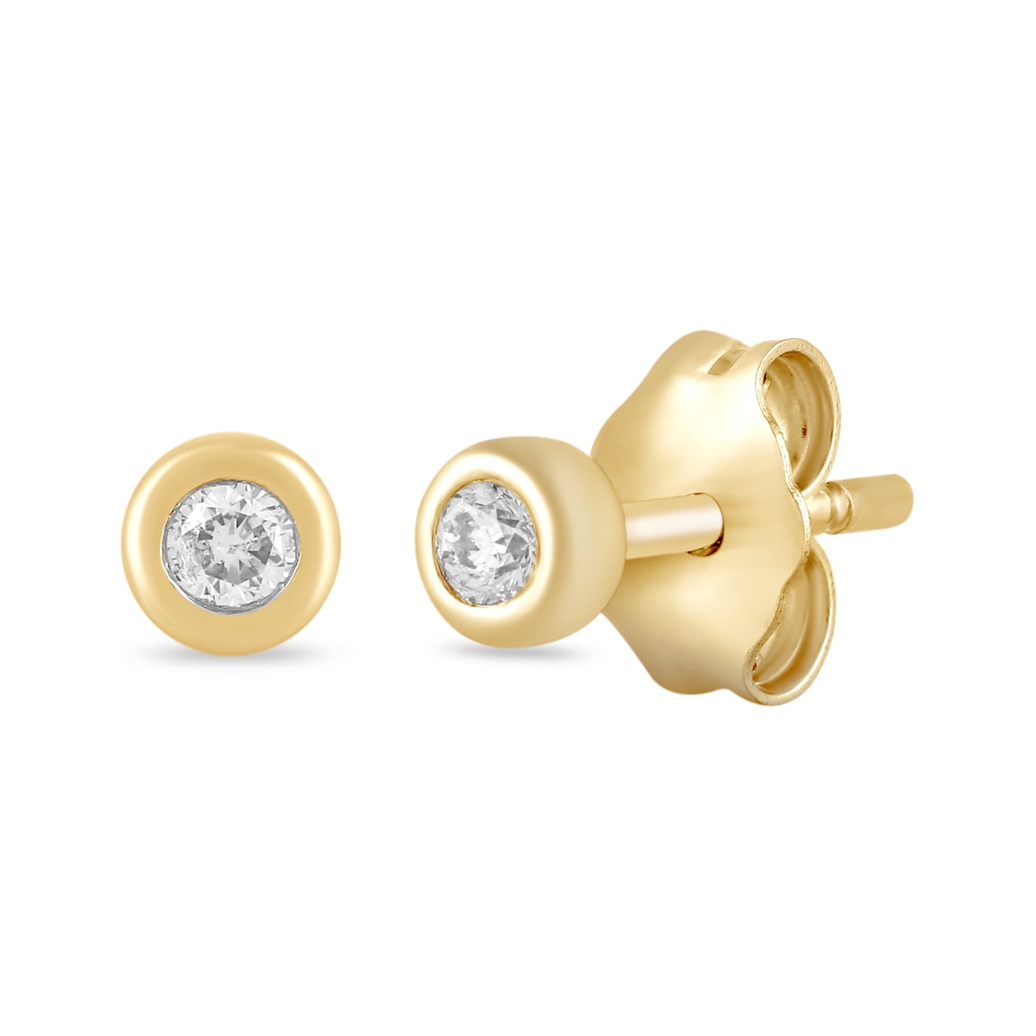 Brilliance Fine Jewelry Lab-Grown Diamond Yellow Gold-Plated Silver Convertible Earrings Set