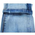 thumbnail image 4 of Kidscool Space Kids Pleated Ripped Holes Elastic Band Inside Water Washed Jeans,Blue,11-12 Years, 4 of 5