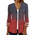 thumbnail image 2 of Cardigan Mignon Mode Femme Manches Trois-Quarts 4/3 Bouton Veste Cardigan Haut Cardigans pour Femmes en Solde, 2 of 5