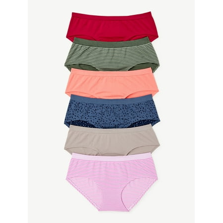 

Joyspun Women s Seamless Hipster Panties 6-Pack Sizes XS to 3XL