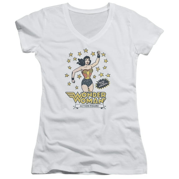 Dc - Action Figure - Juniors Cap Sleeve V-Neck Shirt - Small