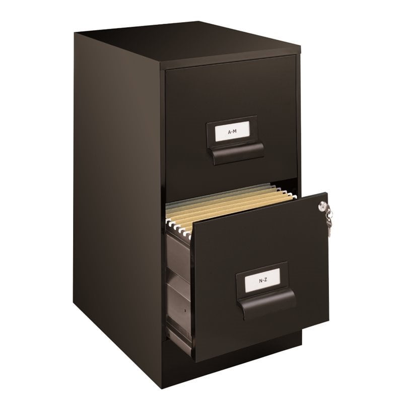 Space Solutions 18" 2 Drawer Manager's Vertical File Black