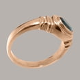 thumbnail image 3 of LBG British Made 18k Rose Gold Real Genuine London Blue Topaz Unisex Engagement Ring - 33 size options - Size 8.25, 3 of 6