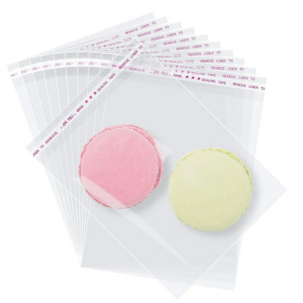 Bolsas de celofán autoselladas, 200 unidades de bolsas transparentes para galletas, bolsa de celofán resellable para galletas, regalos, productos, dulces