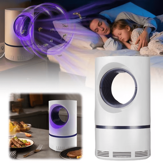 Electric Mosquito Killer Lamp, Indoor USB Fan‑Suction Fruit Fly Trap, Non‑Toxic Flying Insect Catcher for Mosquitoes, Gnats, Flies, Moths, Quiet Safe Bug Trap for Home Bedroom Kitchen Office