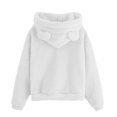thumbnail image 3 of Girls Sherpa Fleece Pullover Hoodie Long Sleeve Soft Plush Hooded Sweatshirt Casual Loose Fit Top, 3 of 4