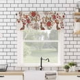 thumbnail image 4 of Easter Curtain Valances for Windows, Print Flowers Bohemian Style Rabbits Linen Texture Rod Pocket Valance Window Treatments Short Curtains for Kitchen Bathroom Living Room, 4 of 6