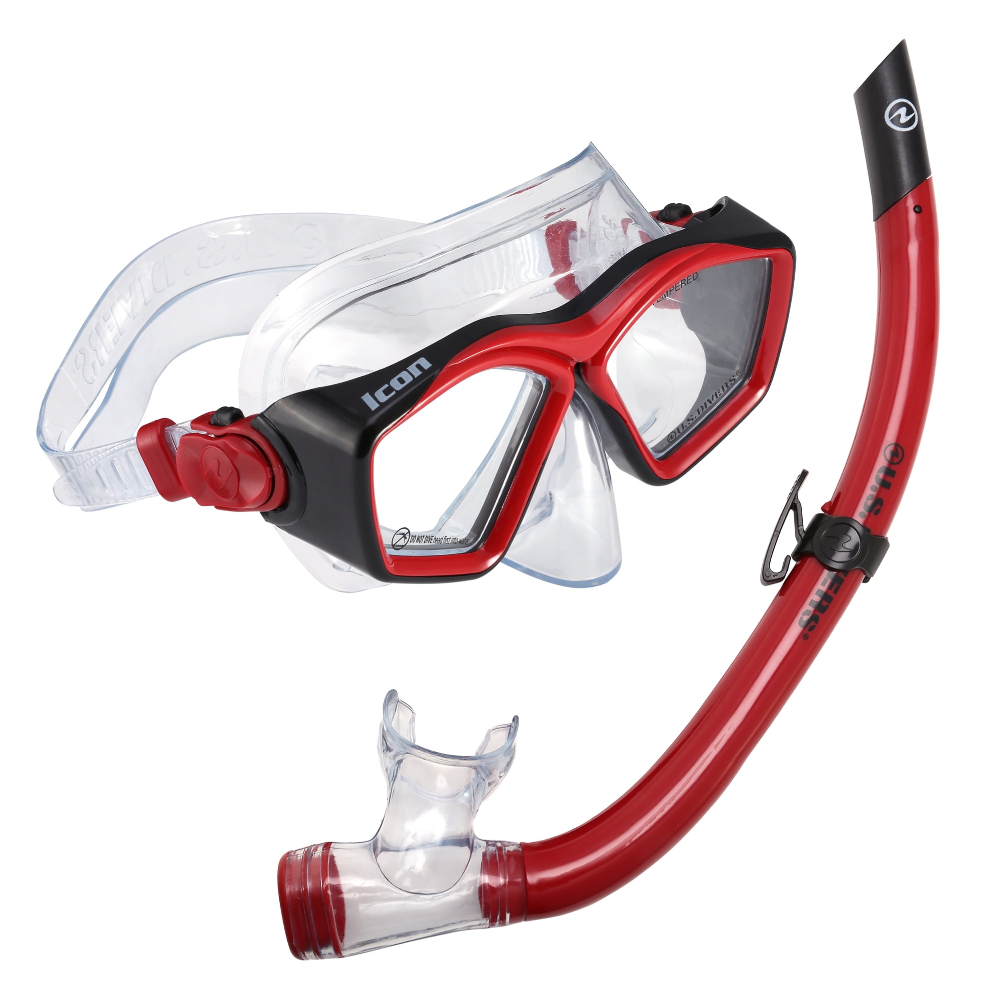 Yellow Divers Lux Mask Snorkel Combo w/ Mount Compatible w/ GoPro Cameras U.S 