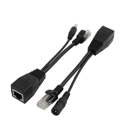 Unique Bargains 1Pair DC12V Power Over Ethernet Passive POE Adapter Injector Splitter Kit (Best Power Over Ethernet Adapter)