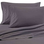 WAMSUTTA 525 Thread Count Pimacott Wrinkle Resistant Twin Flat Sheet in Charcoal Grey