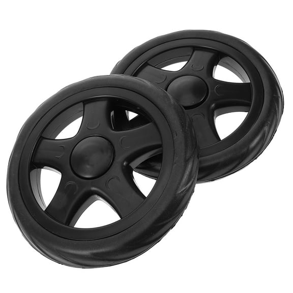 2 Pcs Shopping Cart Wheels Van Accessories Folding Cart Rolling Cart Wheel Grocery Cart Wheels Shopping Basket Wheels