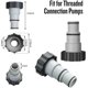 thumbnail image 3 of Adaptador de manguera de bomba de filtro, conexión de tapón de drenaje de repuesto, conexión roscada de manguera de 1,25 a 1,5 pulgadas, 2 piezas, 3 of 5