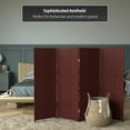 thumbnail image 6 of Red Lantern 4 ft. Short Woven Fiber Folding Screen - Red and Black - 4 Panel, 6 of 6