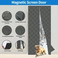 thumbnail image 4 of Magnetic Thermal Insulated Door Curtain for 38x82 inch Doors - Blackout Draft Stopper with 44 Magnets, Heavy Duty Oxford Fabric for Winter & Summer, Reduces Energy Costs (Grey), 4 of 7