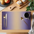 thumbnail image 2 of Placemats Set of 6, Purple Ombre Woven Placemat, Linen Place Mats for Kitchen/Dining Tables, Modern Yellow Gradient Farmhouse Art Washable Table Mats for Party, 2 of 8