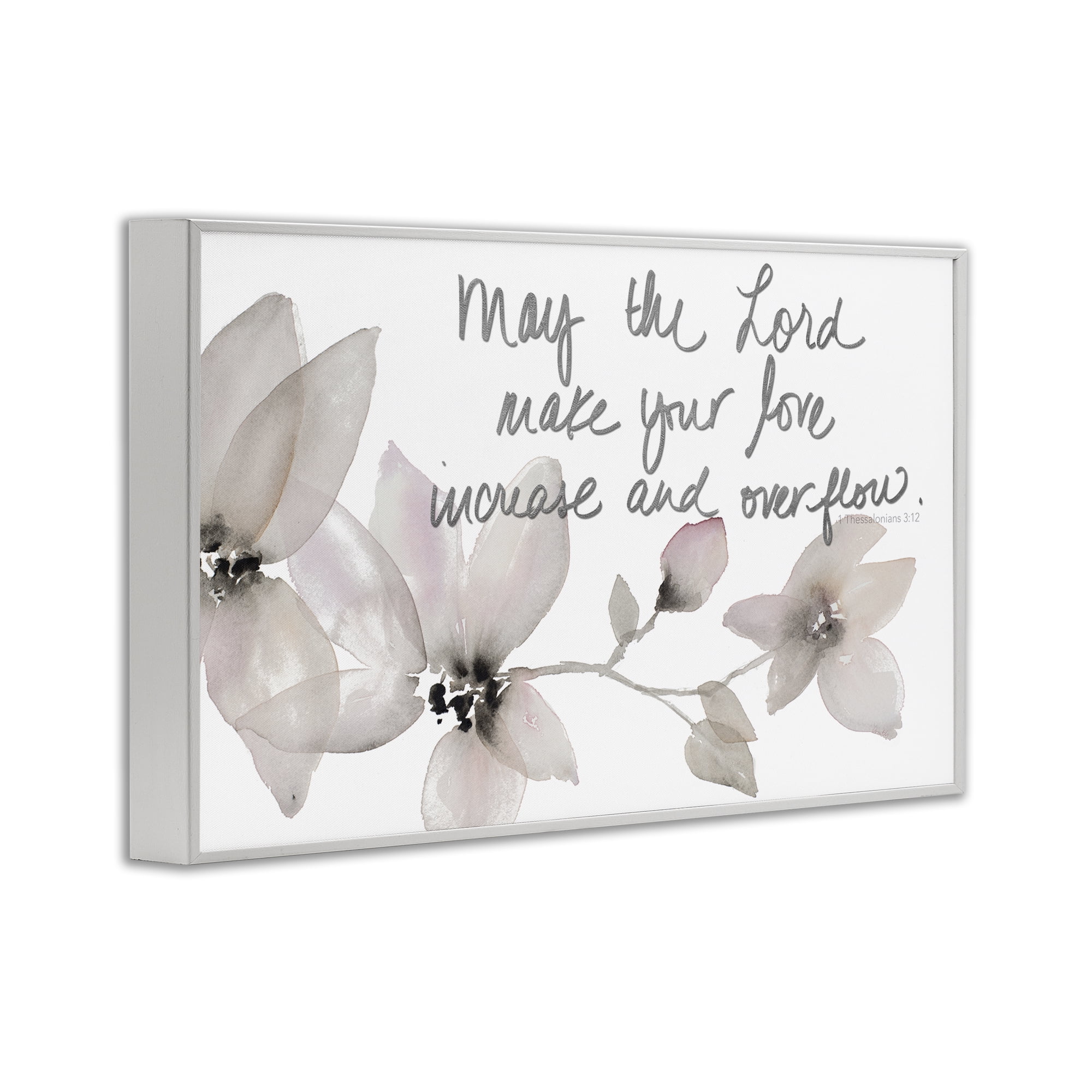 Stupell Industries Love Increase & Overflow White Framed Giclee Art, design by Lanie Loreth