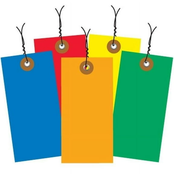 4.25 x 2.125 in. Green Pre-Wired Shipping Tag, 100 Per Case