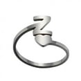 thumbnail image 2 of Fashion 26 English Letter Opening Rings Stainless Steel Girls Love Retro Jewelry, 2 of 9