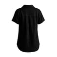 thumbnail image 4 of Favoffer Button Down Shirts for Womens Short Sleeve Blouses V Neck Collared Casual Summer Tops with Pockets, 4 of 9